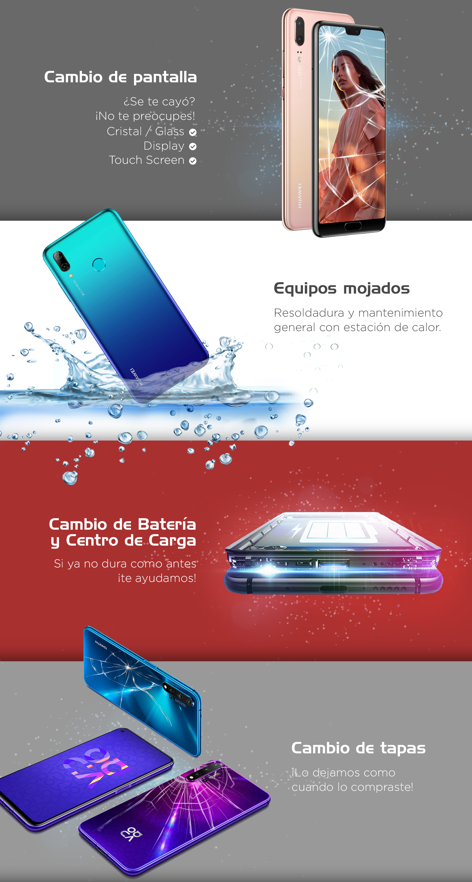 Cambiar pantalla Huawei